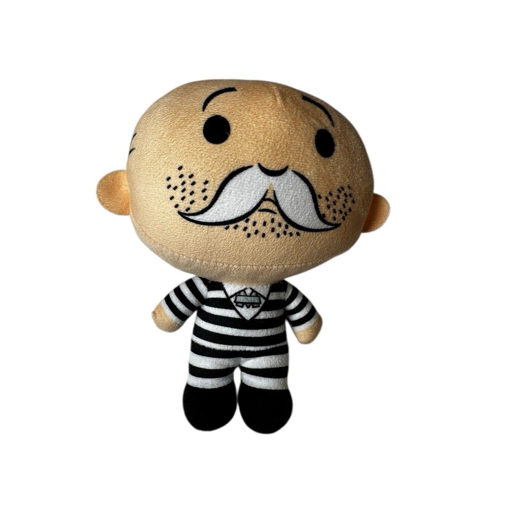 Monopoly Jail Character Plush Toy Stuffed‎ Animal Black White Stripes